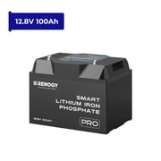 Renogy 12V 100Ah Bluetooth Self-Heating Lithium LiFePO4 Deep Cycle Battery, 5000+ Cycles, Double Active Protection, IP67 Dust/Waterproof, V0 Fireproof Casing for RV, Marine, Solar System